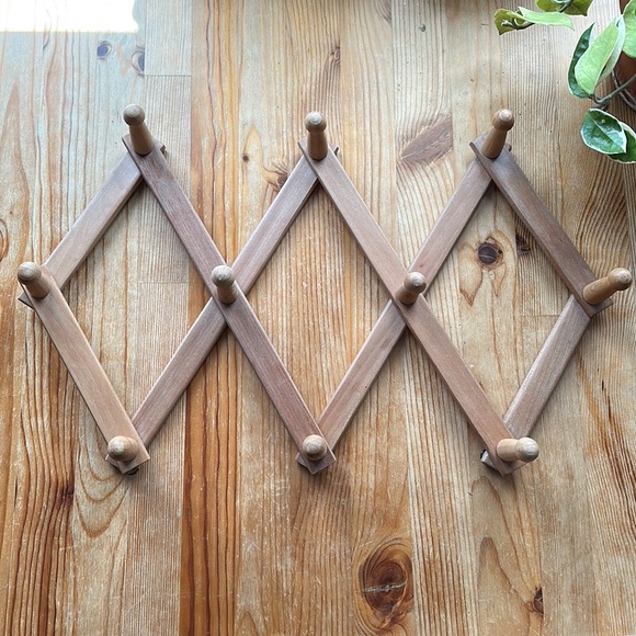 Vintage Wall Decor Vintage Wooden Accordion Hanger Poshmark